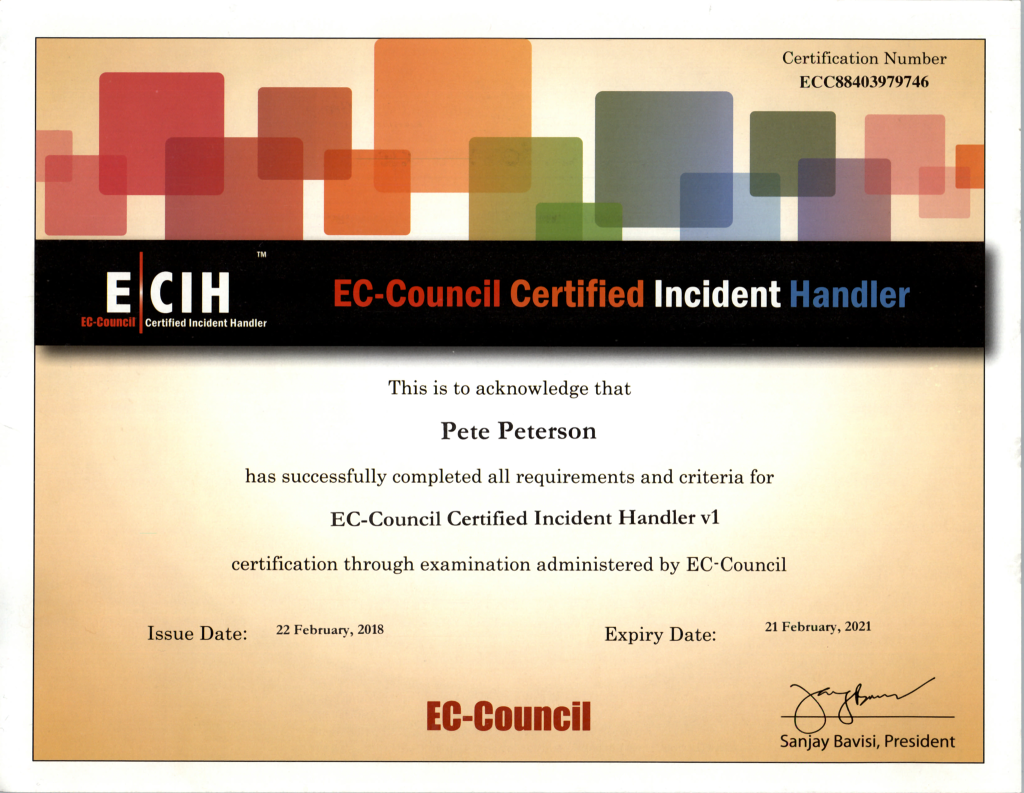 EC-Council's Certified Incident Handler