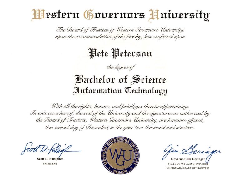 Bachelor Of Science In Information Technology - Peterson & Associates, Inc.